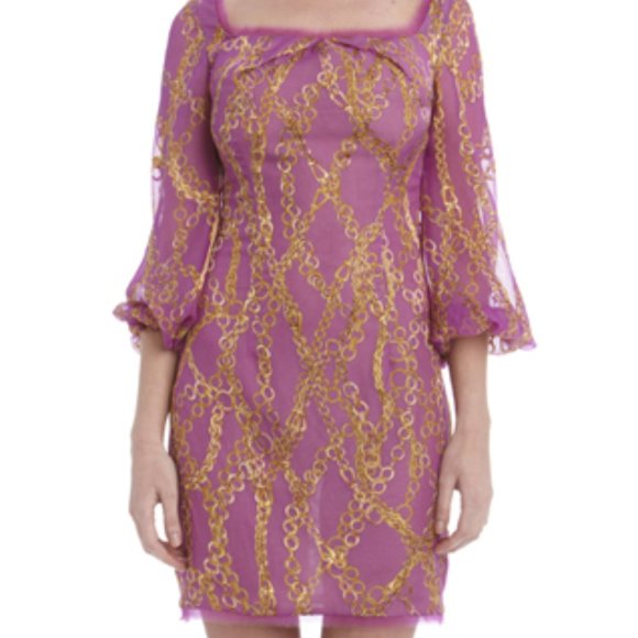 Christina Makowsky Purple Chains Dress - Picture 1 of 8